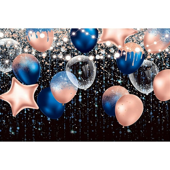 Glitter Gold Silver Balloon Birthday Backdrop Shiny Dot Bokeh Adult Birthday Party Baby Portrait Photography Background r