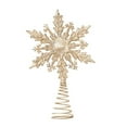 thumbnail image 1 of Glitter Gold Snowflake Christmas Tree Topper - 8.27 Inch, Xmas Tree Topper for Home Party Decorations, 1 of 3