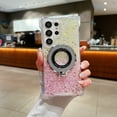 thumbnail image 1 of Glitter Gradient Color Case for Samsung Galaxy A13 5G, with Ring Holder Kickstand Magnetic Cover Compatible with Magsafe Shockproof Anti-Scratch TPU Bumper Phone Case for Girls Women, Yellow+Pink, 1 of 7