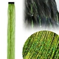 thumbnail image 1 of Glitter Hair Tinsel 20 Inch - 1 Pc Colorful Clip-in Hair Extensions, Glittering Synthetic Hair Accessories for Parties, Christmas, Weddings & Daily Wear, Fun Colors for All Ages, 1 of 9