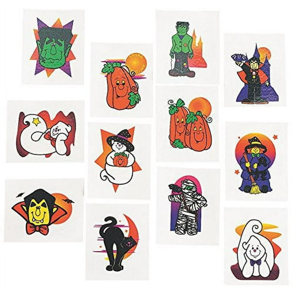 Glitter Halloween Tattoos (6Dz) - Apparel Accessories - 72 Pieces