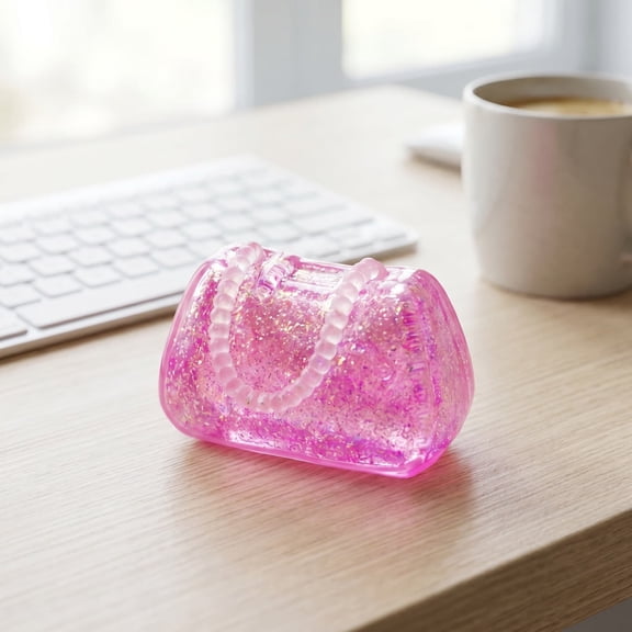 Glitter Handbag Squish Keychain Toy, Sparkling Slow Rising Stress Relief Squeeze Toy, Portable Mini Fidget Toy for Bag and Keychain, Party Favor Gift for Ki*ds and Collectors