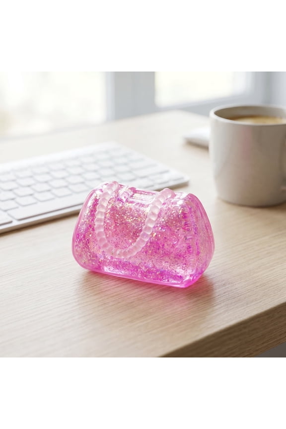 Glitter Handbag Squish Keychain Toy, Sparkling Slow Rising Stress Relief Squeeze Toy, Portable Mini Fidget Toy for Bag and Keychain, Party Favor Gift for Ki*ds and Collectors