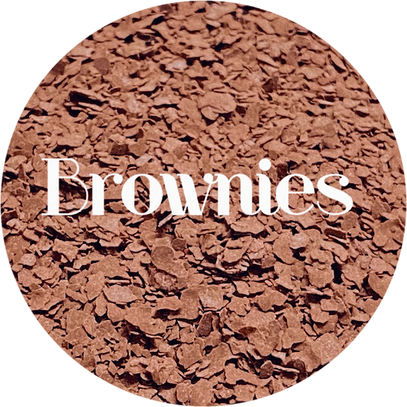 Glitter Heart Co. - Brown Paint Chips - Glitter for Him - Brownies - 2 oz Bag