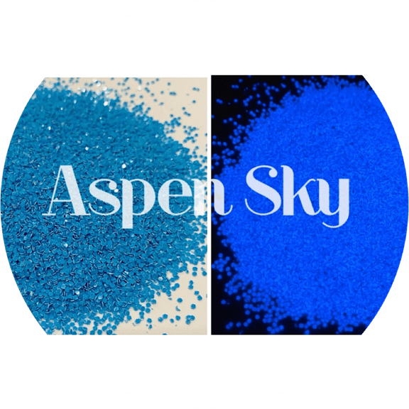 Glitter Heart Co. Glitter - High Quality Polyester Glitter - 1oz Bag - Glow in the Dark - Aspen Sky