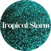 Glitter Heart Co. Glitter - High Quality Polyester Glitter - 2oz Bottle - Tropical Storm - Metallic Dark Teal