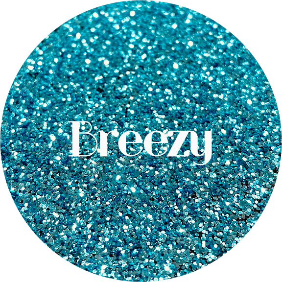 Glitter Heart Co. Glitter - High Quality Polyester Glitter - 2oz Bottle - Breezy - Metallic Teal