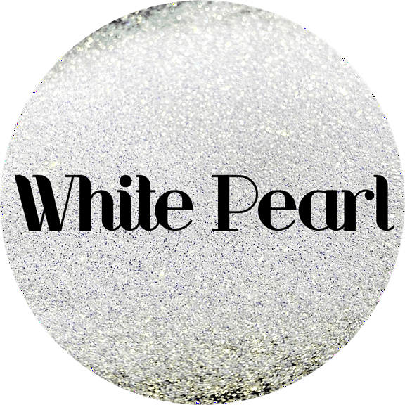 Glitter Heart Co. Glitter - High Quality Polyester Glitter - 2oz Bottle -White Pearl - Iridescent White Fine