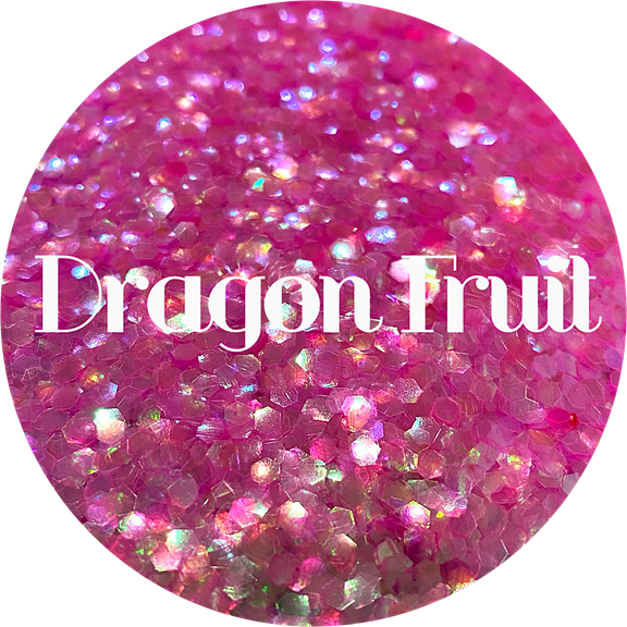 Glitter Heart Co. Glitter - High Quality Polyester Glitter - Dragon Fruit - Iridescent Pink Chunky 1 oz Bag