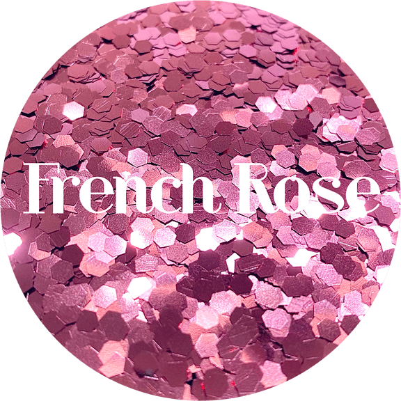 Glitter Heart Co. Glitter - High Quality Polyester Glitter - French Rose -Metallic Pink Chunky 1 oz Bag