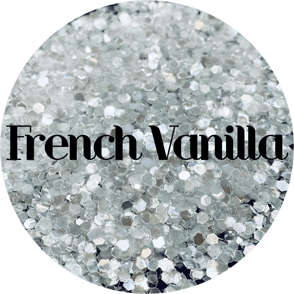 Glitter Heart Co. Glitter - High Quality Polyester Glitter - French Vanilla - Silver Chunky - 1 oz Bag