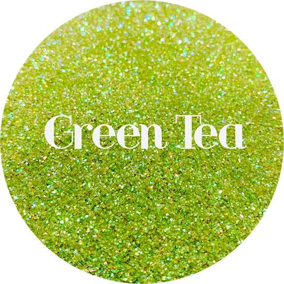 Glitter Heart Co. Glitter - High Quality Polyester Glitter - Green Tea - Iridescent Green - 2 oz Bag