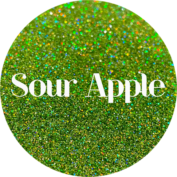 Glitter Heart Co. Glitter - High Quality Polyester Glitter - Holographic Green Fine - Sour Apple - 2 oz Bag