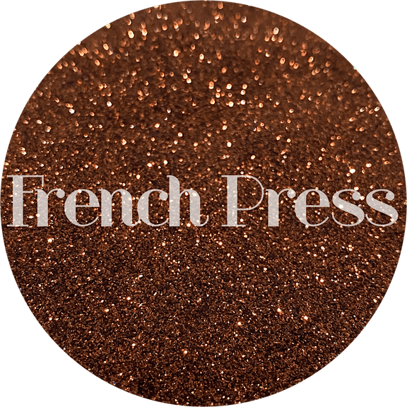 Glitter Heart Co. Glitter - High Quality Polyester Glitter - Metallic Brown - French Press - 2 oz Bottle