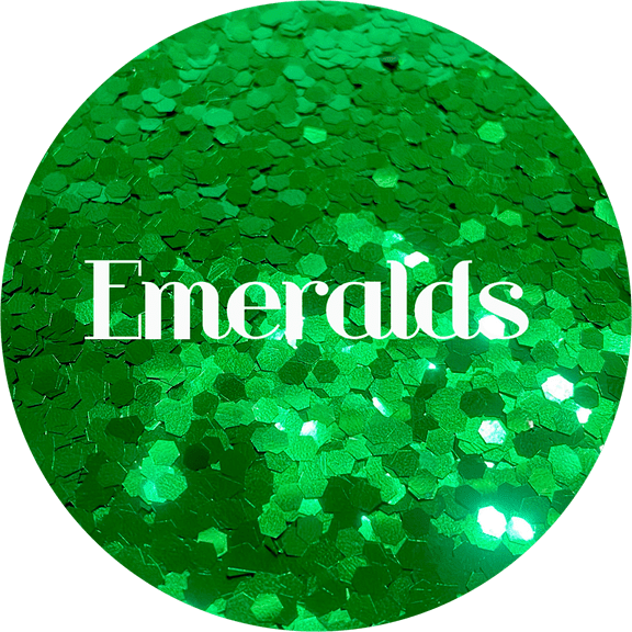 Glitter Heart Co. Glitter - High Quality Polyester Glitter - Metallic Green Chunky - Emeralds - 1 oz Bag