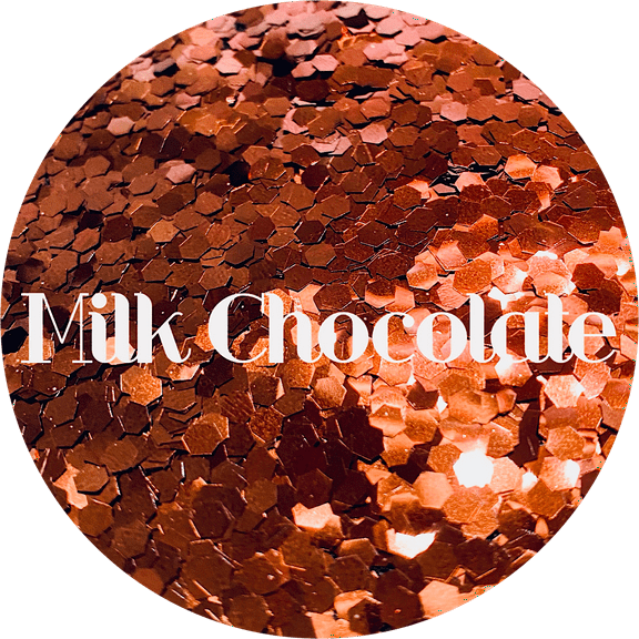 Glitter Heart Co. Glitter - High Quality Polyester Glitter -Milk Chocolate - Metallic Brown Chunky 1 oz Bag
