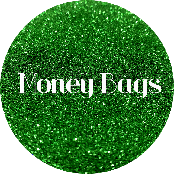 Glitter Heart Co. Glitter - High Quality Polyester Glitter - Money Bags - Metallic Green Fine - 2 oz Bag