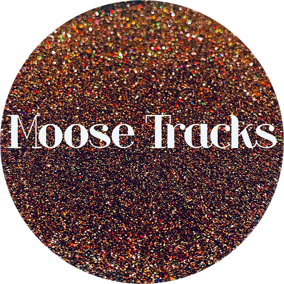 Glitter Heart Co. Glitter - High Quality Polyester Glitter - Moose Tracks - Brown Holographic Fine - 2 oz Bag