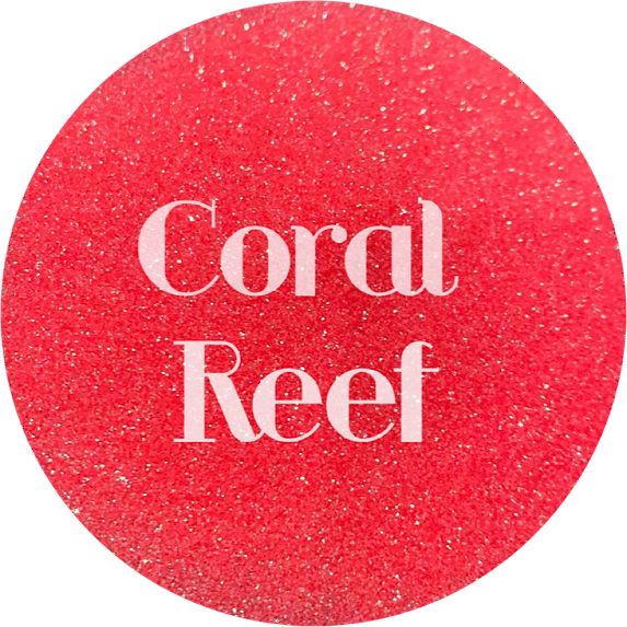 Glitter Heart Co. Glitter - High Quality Polyester Glitter - Neon Coral Fine - Coral Reef - 2 oz Bottle