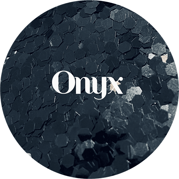 Glitter Heart Co. Glitter - High Quality Polyester Glitter - Onyx - Black Chunky - 1 oz Bag