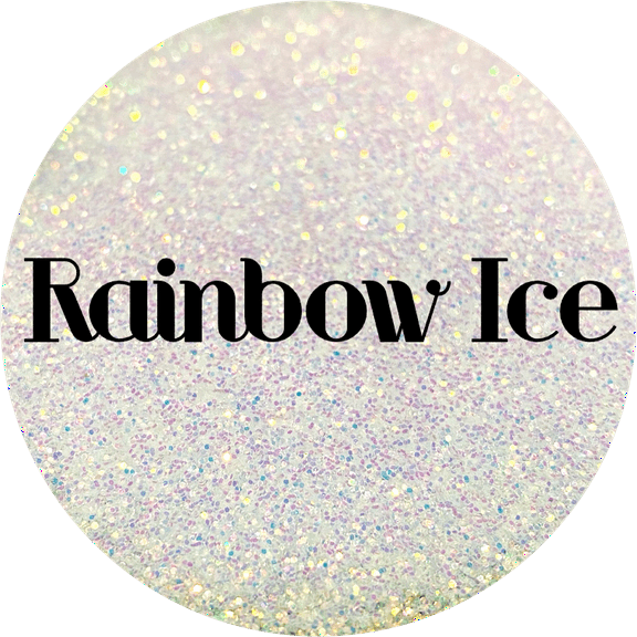 Glitter Heart Co. Glitter - High Quality Polyester Glitter - Opal Glitter - Rainbow Ice - 2 oz Bag