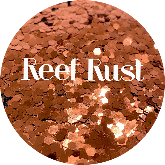 Glitter Heart Co. Glitter - High Quality Polyester Glitter - Reef Rust - Metallic Copper Chunky - 2 oz Bag