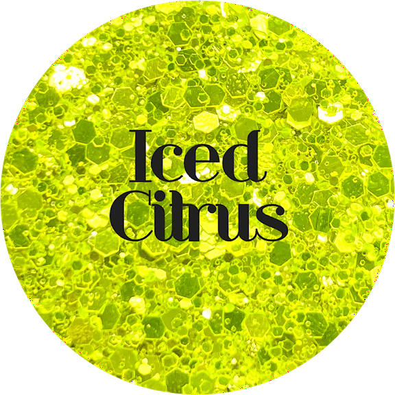 Glitter Heart Co. - High Quality Polyester Glitter - 1 oz Bag - Iced Citrus - Metallic Yellow Chunky Mix