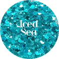 thumbnail image 1 of Glitter Heart Co. - High Quality Polyester Glitter - 1 oz Bag - Iced Sea - Metallic Blue Chunky Mix, 1 of 2