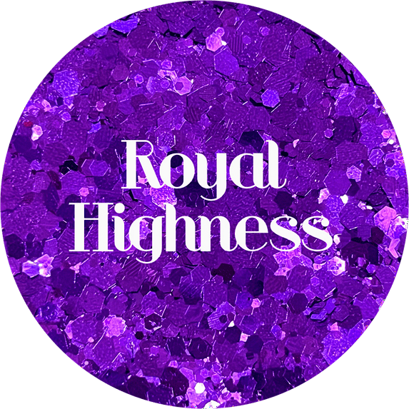 Glitter Heart Co. - High Quality Polyester Glitter - 1 oz Bag - Royal Highness - Metallic Purple Chunky Mix