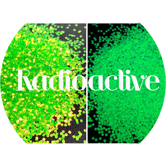 Glitter Heart Co. - High Quality Polyester Glitter - 1oz Bag- Glow in the Dark - Radioactive