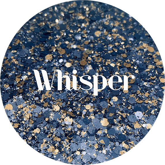 Glitter Heart Co. - High Quality Polyester Glitter - 1oz Bag - Whisper - Navy and Gold Mix
