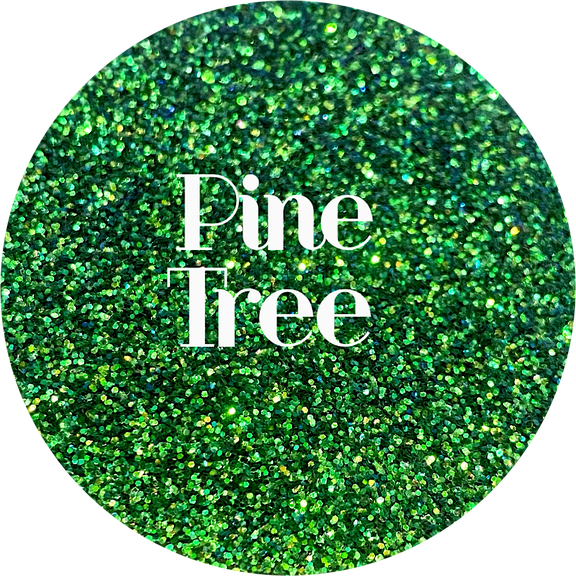 Glitter Heart Co. - High Quality Polyester Glitter - 2 oz Bag - Pine Tree - Iridescent Green