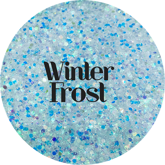 Glitter Heart Co. - High Quality Polyester Glitter - 2 oz Bag - Winter Frost - Blue Opal Mix