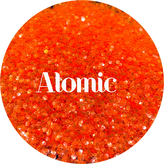 Glitter Heart Co. - High Quality Polyester Glitter - 2 oz Bottle - Atomic - Orange Small Chunky