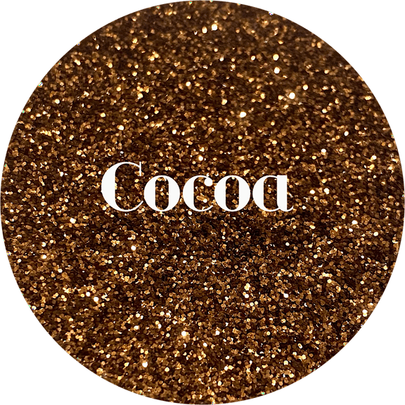Glitter Heart Co. - High Quality Polyester Glitter - 2 oz Bottle - Cocoa - Metallic Brown