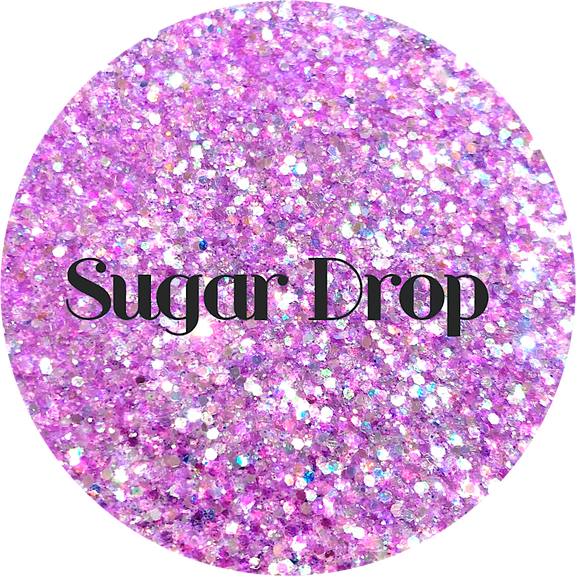 Glitter Heart Co. - High Quality Polyester Glitter - 2 oz Bottle- Sugar Drop - Iridescent Purple Mix