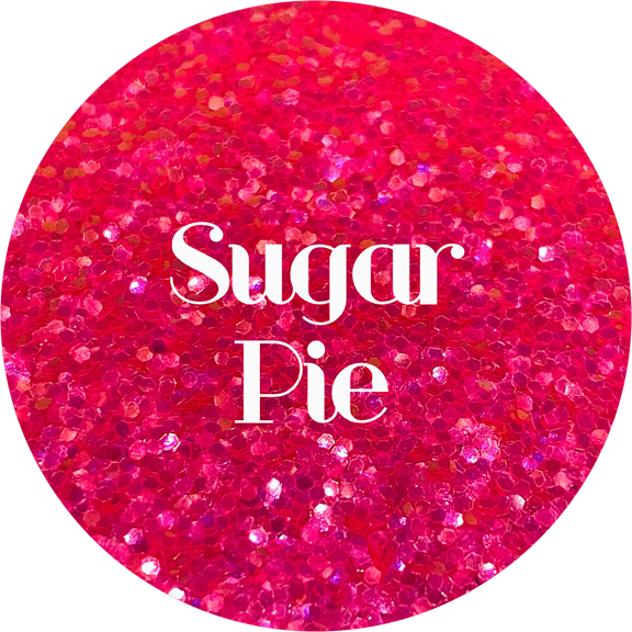 Glitter Heart Co. - High Quality Polyester Glitter - 2 oz  Bottle - Sugar Pie - Pink Small Chunky