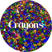 Glitter Heart Co. - High Quality Polyester Glitter - 2oz Bag - Crayons - Rainbow Glitter Dot Mix