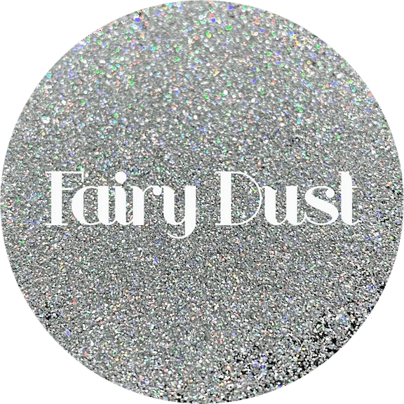 Glitter Heart Co. - High Quality Polyester Glitter - 2oz Bottle - Fairy Dust - Holographic Silver Fine