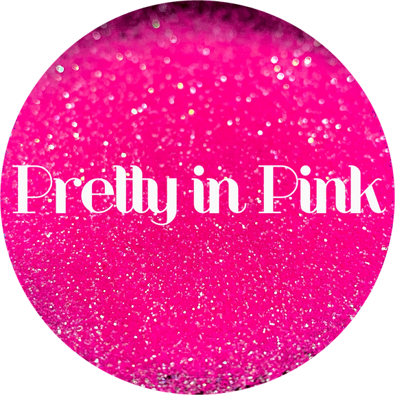 Glitter Heart Co. - High Quality Polyester Glitter - 2oz Bottle - Pretty in Pink - Iridescent Hot Pink Fine