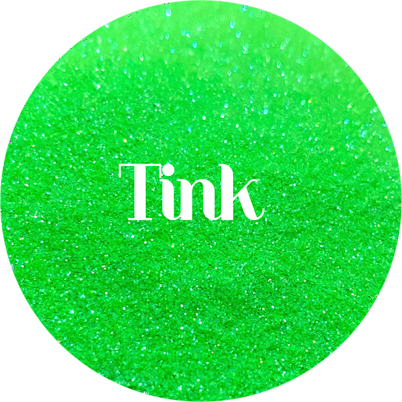 Glitter Heart Co. - High Quality Polyester Glitter - 2oz Bottle - Tink - Iridescent Neon Green Fine