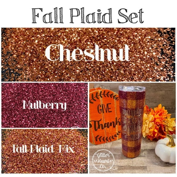 Glitter Heart Co. - High Quality Polyester Glitter - Bottles - Fall Plaid Set