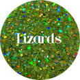 thumbnail image 1 of Glitter Heart Co. - High Quality Polyester Glitter - Holographic Green Chunky Mix - Lizards - 1 oz Bag, 1 of 2