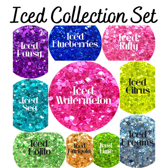 Glitter Heart Co. - High Quality Polyester Glitter - Iced Collection Set - Bags Set