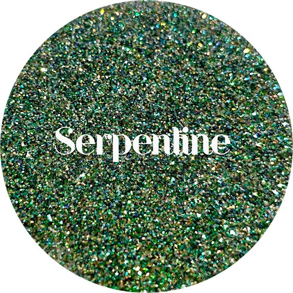 Glitter Heart Co. - High Quality Polyester Glitter - Serpentine - 2 oz Bottle - Iridescent Green