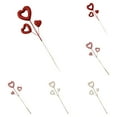 thumbnail image 1 of Glitter Heart Picks Valentine's Day Puffy Hearts Sparkly Sticks For Valentine Wedding Arrangements Vase Bouquet Crafts Table Centerpiece Decorations, 1 of 8