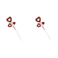 thumbnail image 1 of Glitter Heart Picks Valentine's Day Puffy Hearts Sparkly Sticks For Valentine Wedding Arrangements Vase Bouquet Crafts Table Centerpiece Decorations(2PCS), 1 of 5