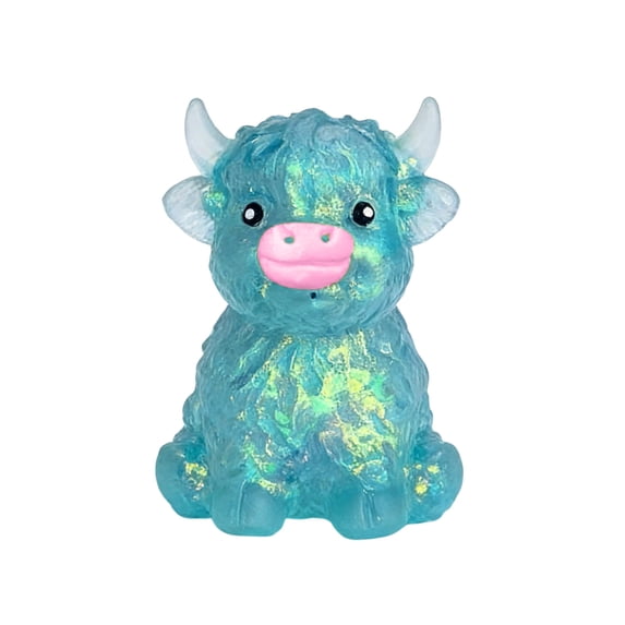 Glitter Highland Cow Squishies Toy, Soft Cow Squishies Stress Relief Toys, Highland Cows Squishies Fidget Toys for Relief, Adults Kids Gifts Party Favor