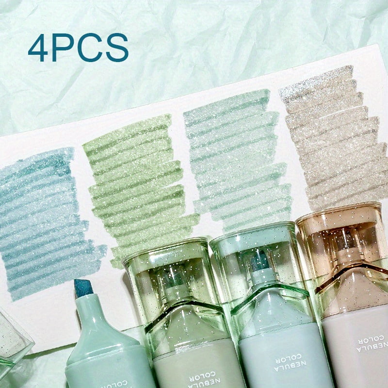 Glitter Highlighters, Flexible Line Width And SmudgeProof WaterBased