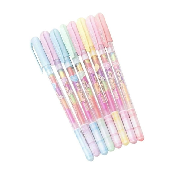 Glitter Highlighters,Highlighters 6 Pack,Cute Highlighter Pen,6 Assorted Colors Highlighter Study Kit,Marker Stationary Chisel Tips Bright Colors Ballpoint Pen,Assorted Colors